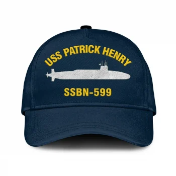 Uss Patrick Henry Ssbn 599 Classic Cap, Custom Print/embroidered Us Navy Ships Classic Baseball Cap, Gift For Navy Veteran