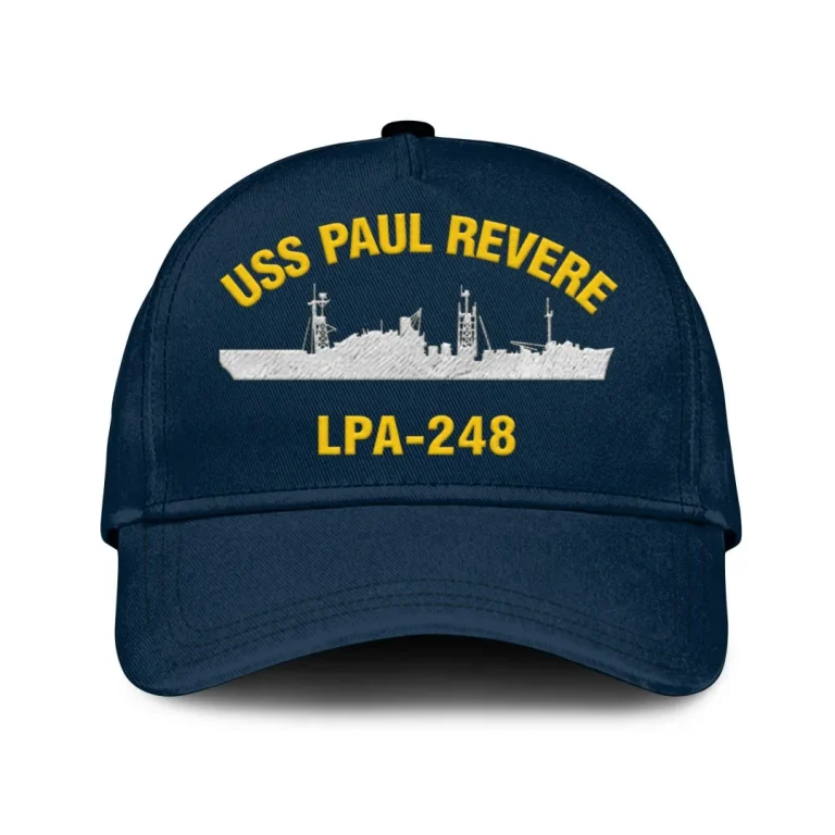 Uss Paul Revere Lpa 248 Classic Cap, Custom Print/embroidered Us Navy Ships Classic Baseball Cap, Gift For Navy Veteran