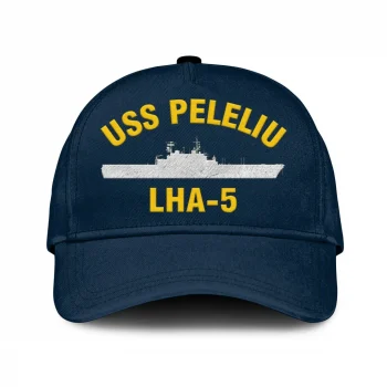 Uss Peleliu Lha-5 Classic Cap, Custom Print/embroidered Us Navy Ships Classic Baseball Cap, Gift For Navy Veteran