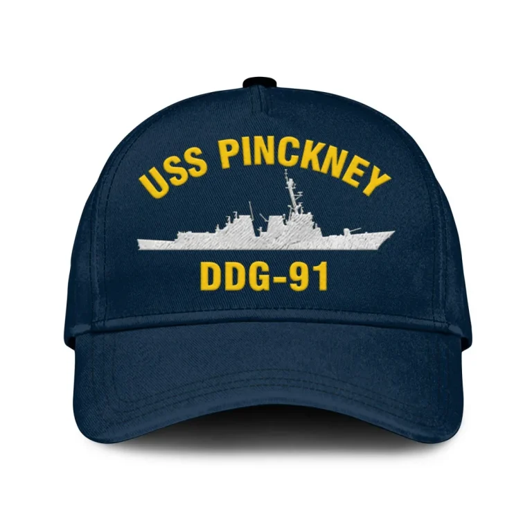 Uss Pinckney Ddg-91 Classic Cap, Custom Print/embroidered Us Navy Ships Classic Baseball Cap, Gift For Navy Veteran