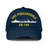 Uss Ponchatoula Ao 148 Classic Cap, Custom Print/embroidered Us Navy Ships Classic Baseball Cap, Gift For Navy Veteran