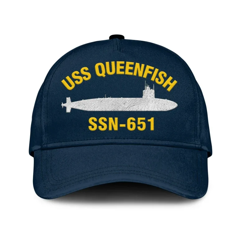 Uss Queenfish Ssn 651 Classic Cap, Custom Print/embroidered Us Navy Ships Classic Baseball Cap, Gift For Navy Veteran