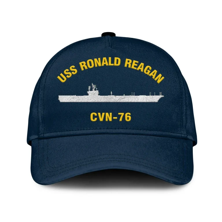 Uss Ronald Reagan Cvn-76 Classic Cap, Custom Print/embroidered Us Navy Ships Classic Baseball Cap, Gift For Navy Veteran