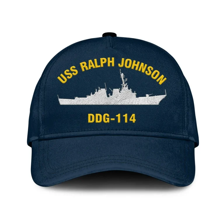 Uss Ralph Johnson Ddg114 Classic Cap, Custom Print/embroidered Us Navy Ships Classic Baseball Cap, Gift For Navy Veteran