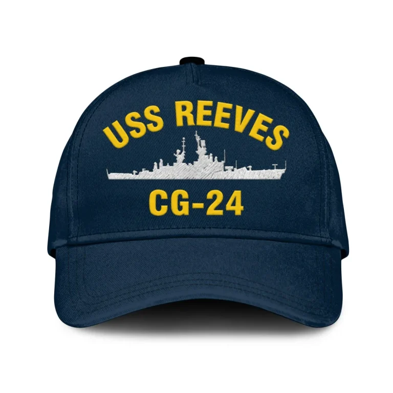 Uss Reeves Cg-24 Classic Cap, Custom Print/embroidered Us Navy Ships Classic Baseball Cap, Gift For Navy Veteran