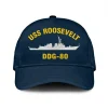 Uss Roosevelt Ddg-80 Classic Cap, Custom Print/embroidered Us Navy Ships Classic Baseball Cap, Gift For Navy Veteran
