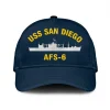 Uss San Diego Afs-6 Classic Cap, Custom Print/embroidered Us Navy Ships Classic Baseball Cap, Gift For Navy Veteran