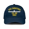 Uss Saratoga Cv-60 Rm2 Classic Cap, Custom Print/embroidered Us Navy Ships Classic Baseball Cap, Gift For Navy Veteran