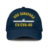 Uss Saratoga Cv-cva-60 Classic Cap, Custom Print/embroidered Us Navy Ships Classic Baseball Cap, Gift For Navy Veteran