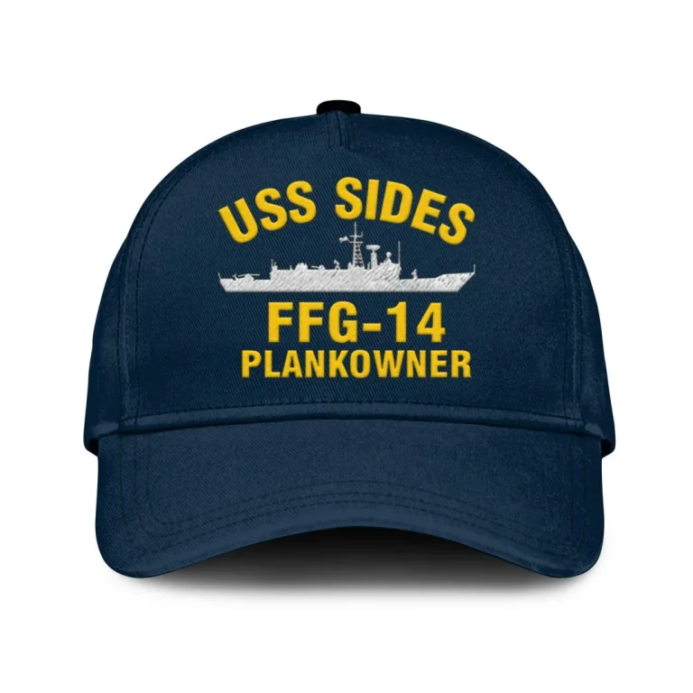 Uss Sides Ffg-14 Classic Cap, Custom Print/embroidered Us Navy Ships Classic Baseball Cap, Gift For Navy Veteran