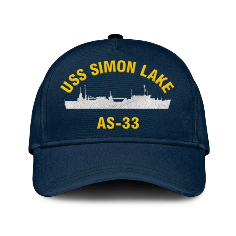 Uss Simon Lake As-33_mu Classic Cap, Custom Print/embroidered Us Navy Ships Classic Baseball Cap, Gift For Navy Veteran