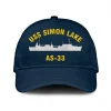 Uss Simon Lake As-33 Classic Cap, Custom Print/embroidered Us Navy Ships Classic Baseball Cap, Gift For Navy Veteran