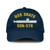 Uss Skate Ssn-578 Classic Cap, Custom Print/embroidered Us Navy Ships Classic Baseball Cap, Gift For Navy Veteran