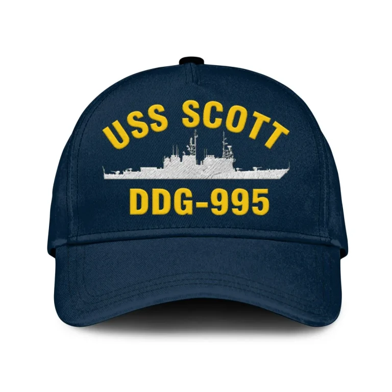 Uss Scott Ddg-995 Classic Cap, Custom Print/embroidered Us Navy Ships Classic Baseball Cap, Gift For Navy Veteran