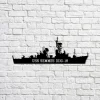 Uss Semmes Ddg-18 Navy Ship Metal Sign, Memory Wall Metal Sign Gift For Navy Veteran