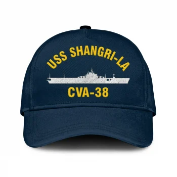 Uss Shangri-la Cva-38 Classic Cap, Custom Print/embroidered Us Navy Ships Classic Baseball Cap, Gift For Navy Veteran