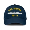 Uss Sierra Ad-18 Classic Cap, Custom Print/embroidered Us Navy Ships Classic Baseball Cap, Gift For Navy Veteran