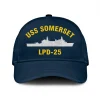 Uss Somerset Lpd-25 Classic Cap, Custom Print/embroidered Us Navy Ships Classic Baseball Cap, Gift For Navy Veteran