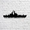 Uss South Carolina Cgn-37 Navy Ship Metal Sign, Memory Wall Metal Sign Gift For Navy Veteran, Navy Ships Silhouette Metal Sign