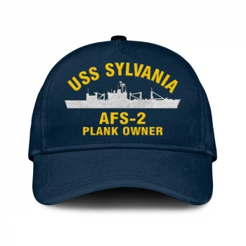 Uss Sylvania Afs-2 Plank Owner Classic Cap, Custom Print/embroidered Us Navy Ships Classic Baseball Cap, Gift For Navy Veteran