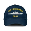 Uss Ticonderoga Cg-47 Classic Cap, Custom Print/embroidered Us Navy Ships Classic Baseball Cap, Gift For Navy Veteran