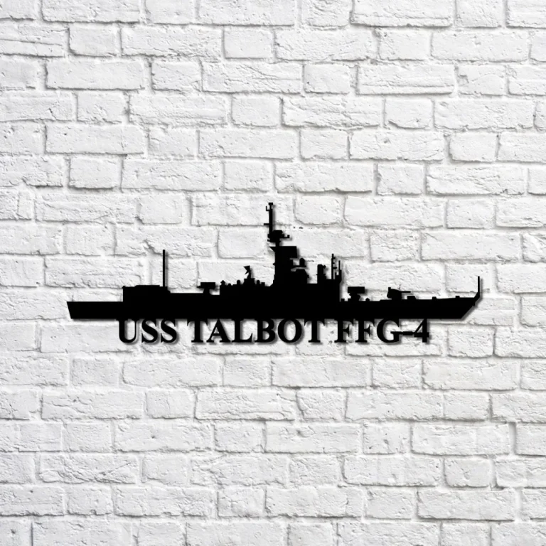 Uss Talbot Ffg-4 Navy Ship Metal Sign, Memory Wall Metal Sign Gift For Navy Veteran