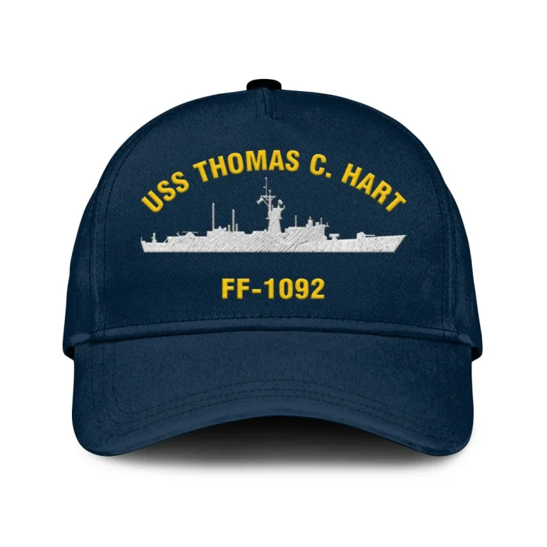 Uss Thomas C. Hart Ff-1092 (1) Classic Cap, Custom Print/embroidered Us Navy Ships Classic Baseball Cap, Gift For Navy Veteran