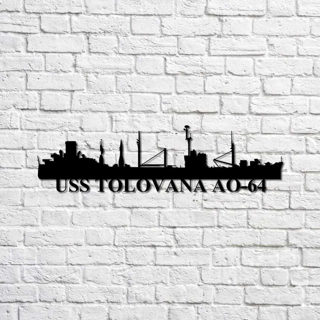 USS_20Tolovana_20AO-64_1024x1024_2x_b88e61fc-f159-42a6-9f11-f91f83217e2c.webp Uss Tolovana Ao-64 Navy Ship Metal Sign, Memory Wall Metal Sign Gift For Navy Veteran, Navy Ships Silhouette Metal Sign