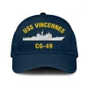 Uss Vincennes Cg-49 Classic Cap, Custom Print/embroidered Us Navy Ships Classic Baseball Cap, Gift For Navy Veteran