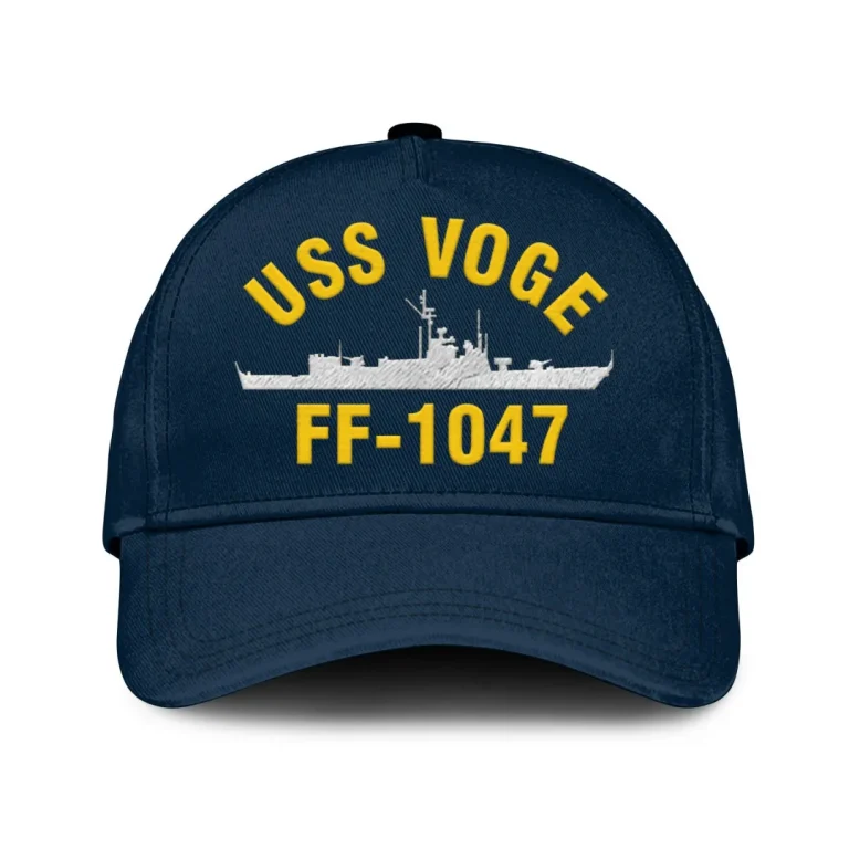 Uss Voge Ff-1047 Classic Cap, Custom Print/embroidered Us Navy Ships Classic Baseball Cap, Gift For Navy Veteran