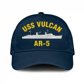 Uss Vulcan Ar-5 Classic Cap, Custom Print/embroidered Us Navy Ships Classic Baseball Cap, Gift For Navy Veteran