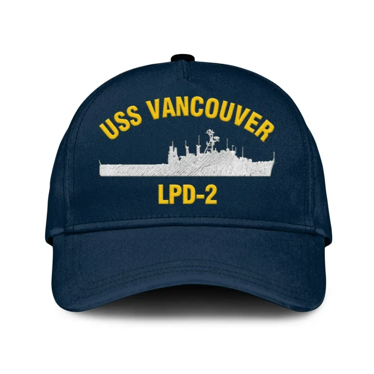 Uss Vancouver Lpd-2 Classic Cap, Custom Print/embroidered Us Navy Ships Classic Baseball Cap, Gift For Navy Veteran