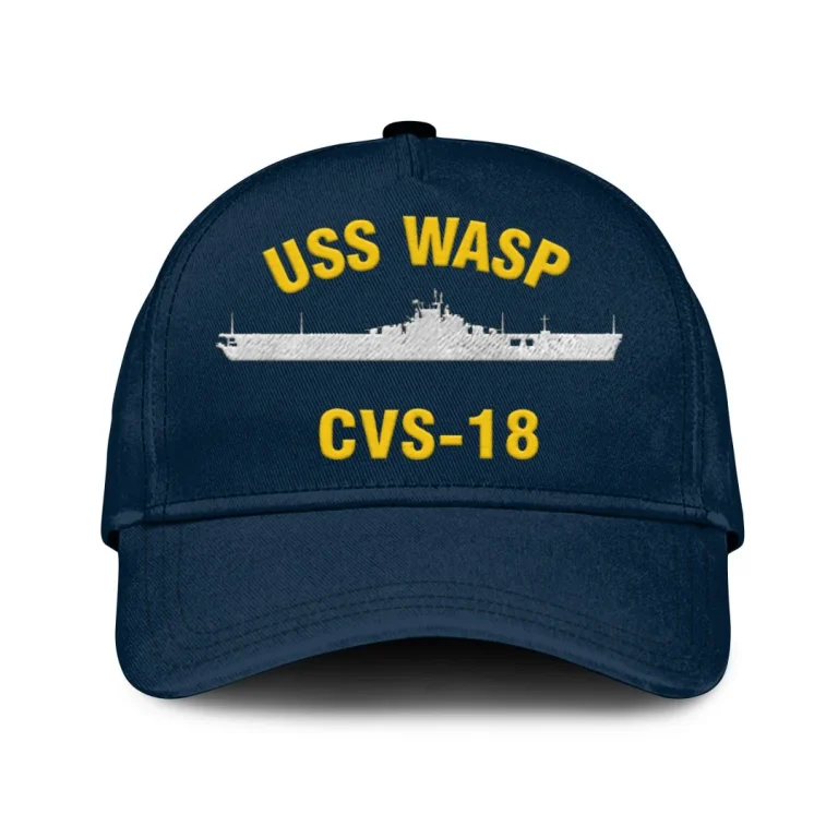 Uss Wasp Cvs 18 Classic Cap, Custom Print/embroidered Us Navy Ships Classic Baseball Cap, Gift For Navy Veteran