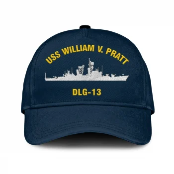 Uss William V. Pratt Dlg-13 Classic Cap, Custom Print/embroidered Us Navy Ships Classic Baseball Cap, Gift For Navy Veteran