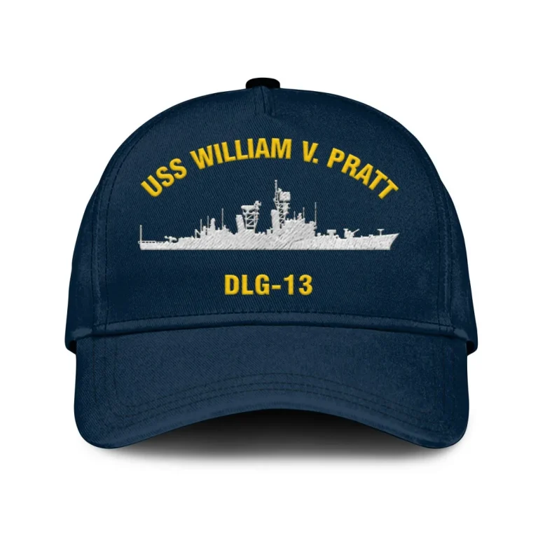 Uss William V. Pratt Dlg-13 Classic Cap, Custom Print/embroidered Us Navy Ships Classic Baseball Cap, Gift For Navy Veteran