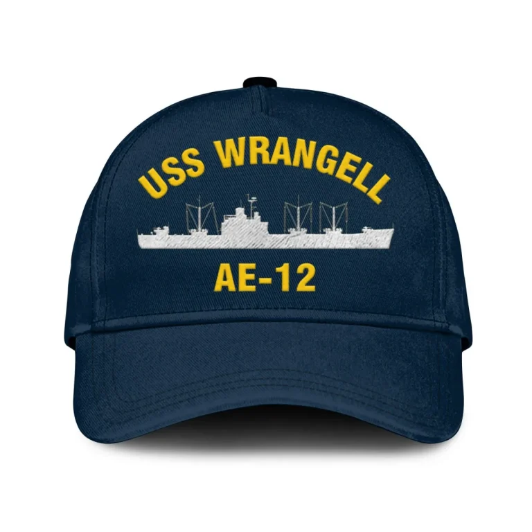 Uss Wrangell Ae-12 Classic Cap, Custom Print/embroidered Us Navy Ships Classic Baseball Cap, Gift For Navy Veteran