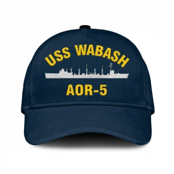 Uss Wabash Aor-5 Classic Cap, Custom Print/embroidered Us Navy Ships Classic Baseball Cap, Gift For Navy Veteran