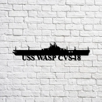 Uss Wasp Cvs-18 Navy Ship Metal Sign, Memory Wall Metal Sign Gift For Navy Veteran