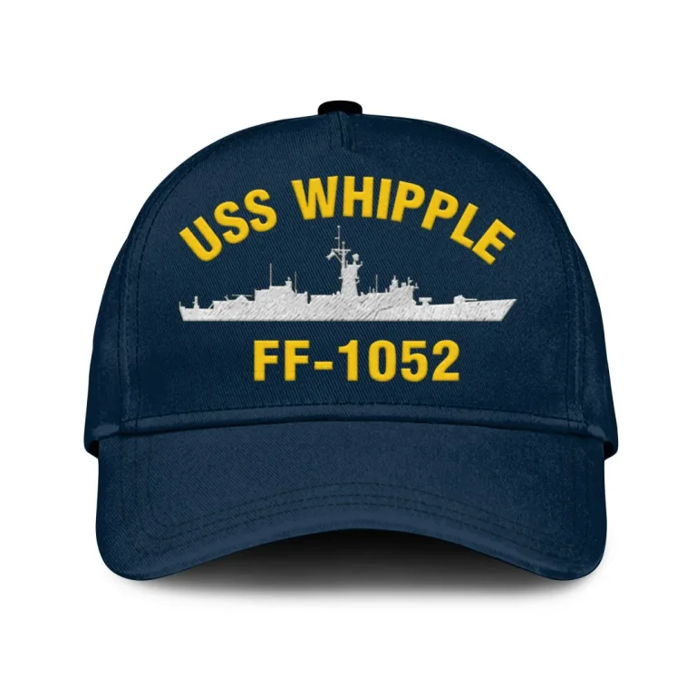 Uss Whipple Ff-1052 Classic Cap, Custom Print/embroidered Us Navy Ships Classic Baseball Cap, Gift For Navy Veteran