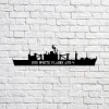 Uss White Plains Afs-4 Silhouette Navy Ship Metal Sign, Memory Wall Metal Sign Gift For Navy Veteran