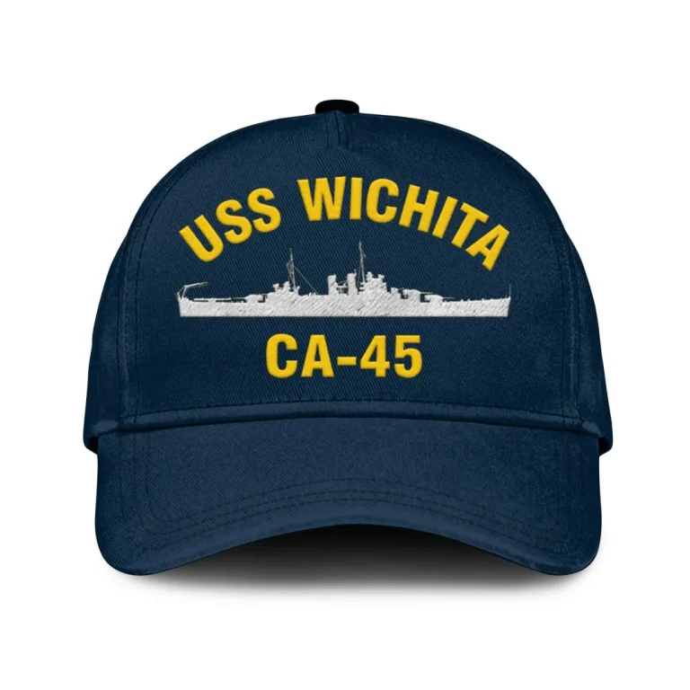Uss Wichita Ca 45 Classic Cap, Custom Print/embroidered Us Navy Ships Classic Baseball Cap, Gift For Navy Veteran
