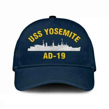 Uss Yosemite Ad-19 Classic Cap, Custom Print/embroidered Us Navy Ships Classic Baseball Cap, Gift For Navy Veteran