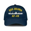 Uss Zelima Af-49 Classic Cap, Custom Print/embroidered Us Navy Ships Classic Baseball Cap, Gift For Navy Veteran