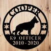 K9 Officer, Police K9, Veteran, Retirement Officer, Wall Decor, Plasma Cut Steel Sign, Custom Sign, Welcome Sign, Personalized Sign