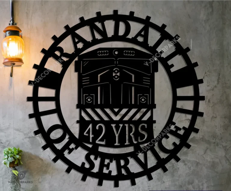 Train Sign, Retired Train Engineer, Personalized Train Sign, Gift Retirement, Metal Sign, Art, Rail Track, Railroad Sign, Retired Railway