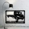 Flatbed Tow Truck Metal Decor, Customizable Wall Art, Personalized Metal Sign, Tow Truck Company Office Sign, Towing Truck Wall Stencil