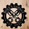 Piston Garage Custom Sign, Man Cave Sign, Personalized Garage Metal Wall Art, Mechanic Shop Sign