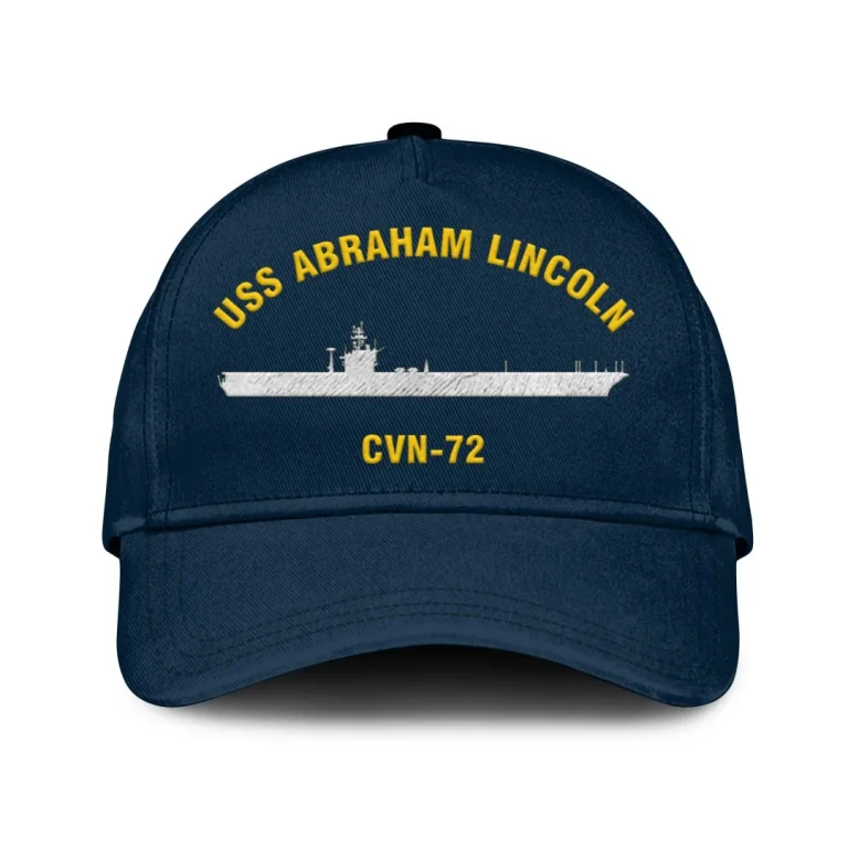 Uss Abraham Lincoln Cvn 72 Classic Cap, Custom Print/embroidered Us Navy Ships Classic Baseball Cap, Gift For Navy Veteran