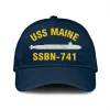 Uss Maine Ssbn-741 Classic Cap, Custom Print/embroidered Us Navy Ships Classic Baseball Cap, Gift For Navy Veteran