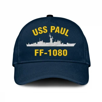 Uss Paul Ff-1080 Classic Cap, Custom Print/embroidered Us Navy Ships Classic Baseball Cap, Gift For Navy Veteran